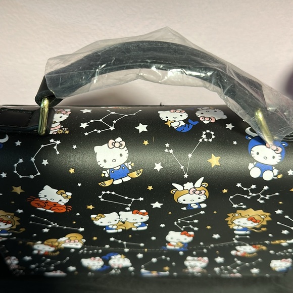 Loungefly Sanrio Hello Kitty Zodiac Allover Print Crossbody Purse - Picture 10 of 11